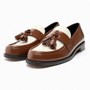 Zara Contrast Tassel Loafers size 37 still for sale online at Zara